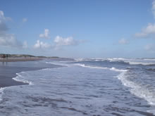 orilla de la playa de aguas dulces