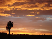 atardecer en aguas dulces