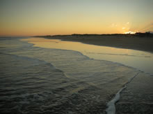 atardecer en la barra del chuy