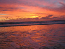 atardecer desde la playa