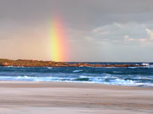 paisaje con arcoiris en cabo polonio